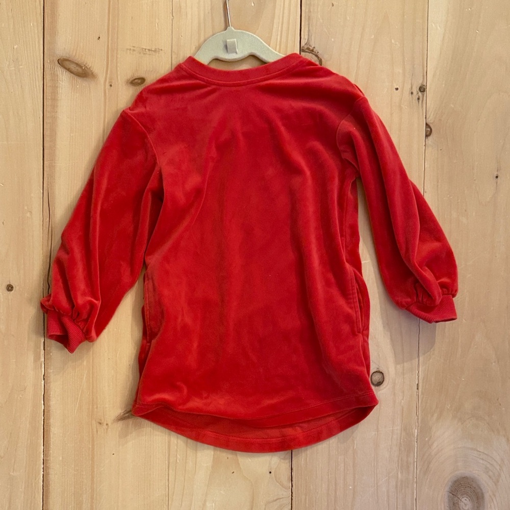 Hanna Andersson velour red dress